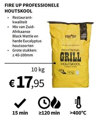 Fire up professionele houtskool