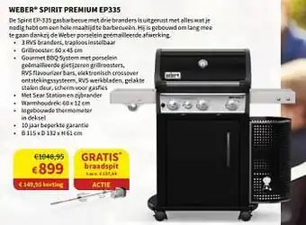 Horta Weber spirit premium ep335 aanbieding