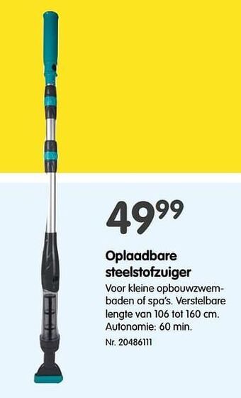Fun Oplaadbare steelstofzuiger aanbieding