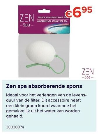 Zen spa absorberende spons