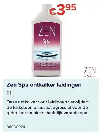 Euroshop Zen spa ontkalker leidingen aanbieding