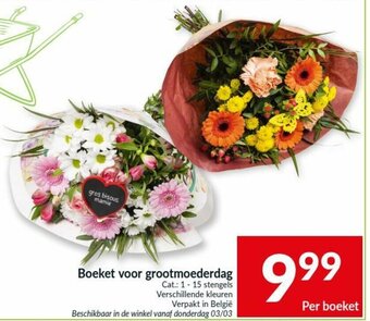 Intermarché Boeket voor grootmoederdag aanbieding