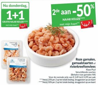 Intermarché Roze garnalen, garnaalstaarten of rivierkreeftenvlees aanbieding