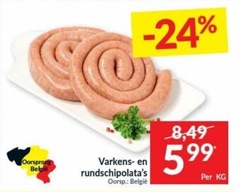 Intermarché Varkens- en rundschipolata's aanbieding