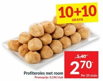 Intermarché Profiteroles met room aanbieding
