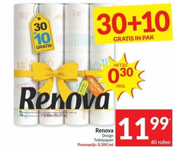Intermarché Renova Design Toiletpapier aanbieding