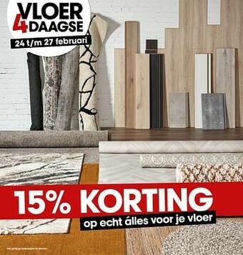 Kwantum 15% korting op echt álles voor je vloer aanbieding