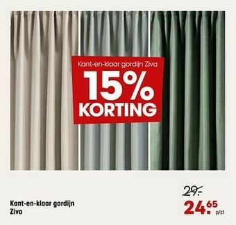Kwantum Kant-en-klaar gordijn ziva aanbieding