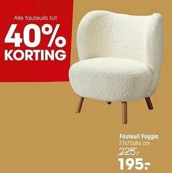 Kwantum Fauteuil foggia aanbieding