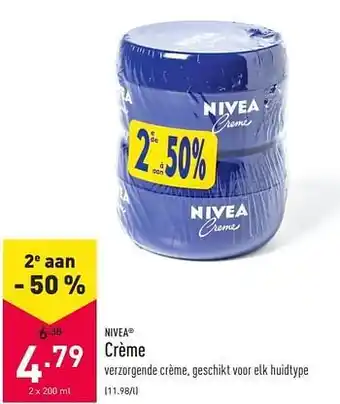 ALDI Crème 2 x 200 ml aanbieding
