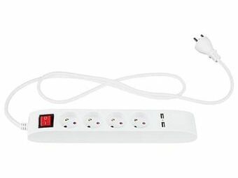 Lidl SILVERCREST® Stekkerdoos met USB-poorten, 4 stopcontacten aanbieding