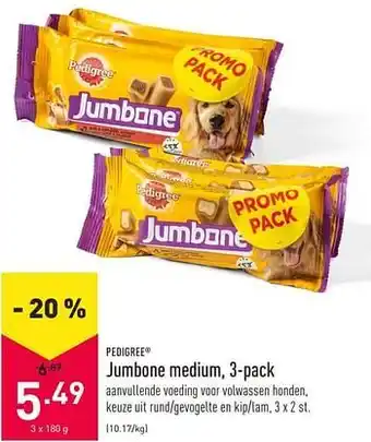 ALDI Jumbone medium 3 x 180 g aanbieding