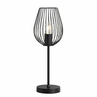 Leen Bakker Tafellamp Lagos - mat zwart - Leen Bakker aanbieding