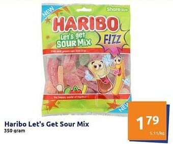 Action Haribo let`s get sour mix aanbieding