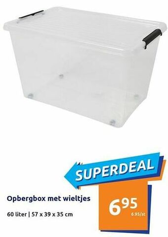 Action Opbergbox met wieltjes aanbieding