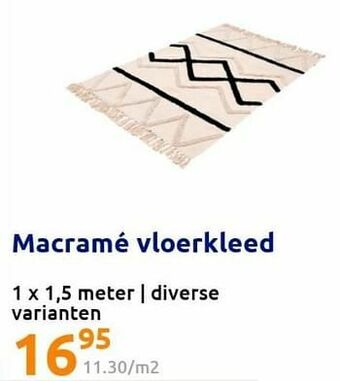 Action Macramé vloerkleed aanbieding