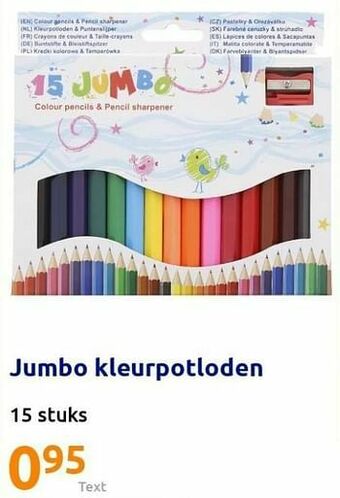 Action Jumbo kleurpotloden aanbieding