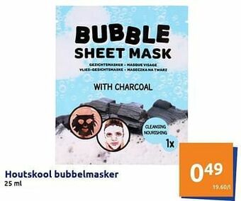 Houtskool bubbelmasker
