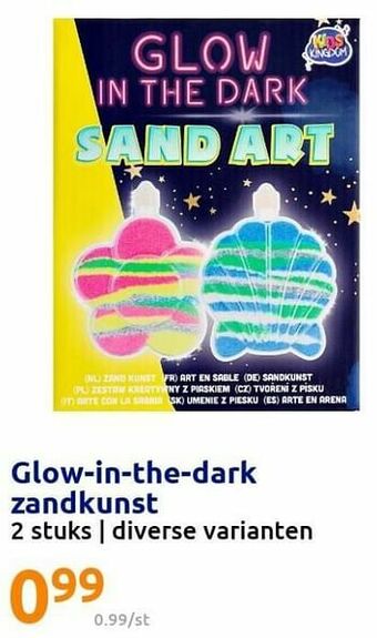 Action Glow-in-the-dark zandkunst aanbieding