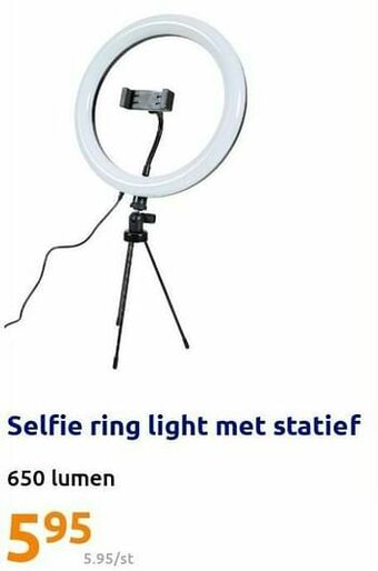 Selfie ring light met statief