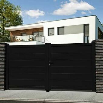 Zelfbouwmarkt Poort Dubbel Salamanca Zwart 192.5x306cm aanbieding