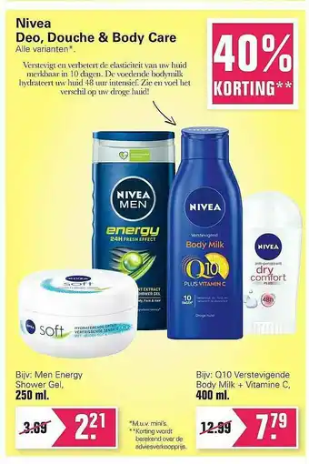 De Online Drogist Nivea Deo, Douche & Body Care aanbieding