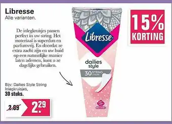 Libresse Dailies Style String Inlegkruisjes