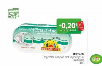 Intermarché Belmonte Opgerolde Ansjovis Met Kappertjes Of In Olijfolie aanbieding