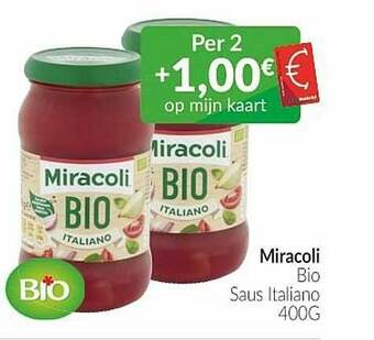 Intermarché Miracoli Bio Saus Italiano aanbieding