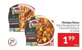 Intermarché Monique Ranou Bœuf Bourguignon Og Cassoulet Toulouse aanbieding