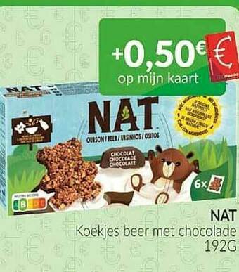 Intermarché Nat Koekjes Beer Met Chocolade aanbieding