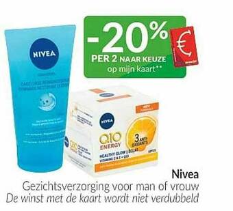 Intermarché Nivea Gezichtsverzorging Voor Man Of Vrouw aanbieding