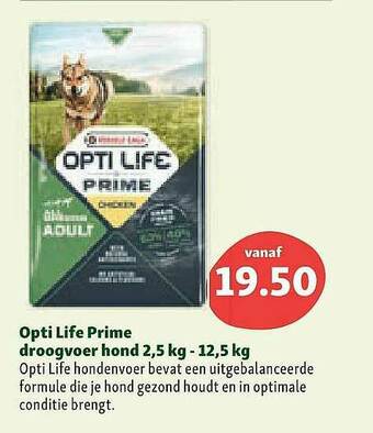 Maxi Zoo Opti Life Prime Droogvoer Hond aanbieding