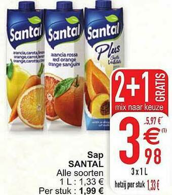 Cora Sap Santal aanbieding