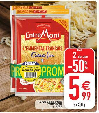 Cora Geraspte Emmentaler Entremont aanbieding