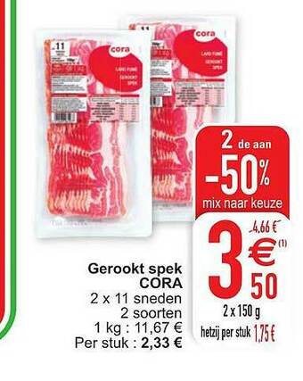 Cora Gerookt Spek aanbieding