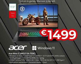 Exellent Acer Nitro 5 aanbieding
