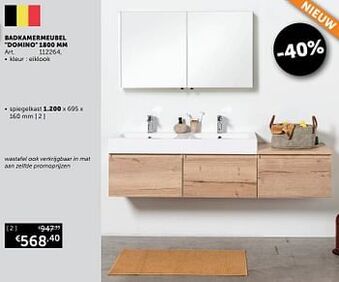 Zelfbouwmarkt Badkamermeubel domino spiegelkast aanbieding