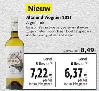 Colruyt Altaland Viognier 2021 aanbieding