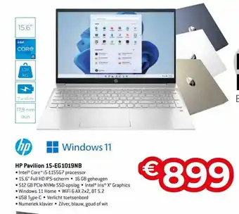Exellent Hp Pavilion 15-EG1019NB Windows 11 aanbieding