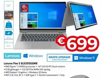 Exellent Lenovo Windows Flex 5 81X200GGMB aanbieding
