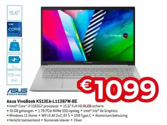 Exellent Asus VivoBook K513EA-L11387W-BE aanbieding