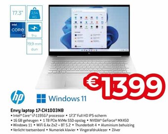 Exellent Hp Envy Laptop 17-CH1003NB aanbieding