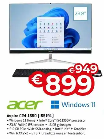 Exellent Acer Aspire C24-1650 (I55191) aanbieding