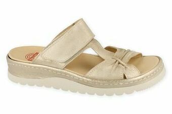 Berca Shoes Brako Slipper Dames Anatomics - Goud aanbieding