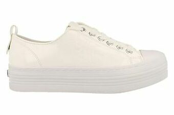 Berca Shoes Calvin Klein Sneaker Laag Dames Zolah White Lak Trend Plateau - Wit aanbieding