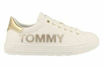 Berca Shoes Tommy Hilfiger Sneaker Laag Meisjes Maat 33/37 Met Functionele Rits - Wit aanbieding