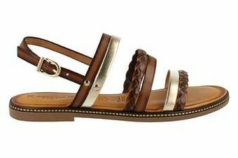 Berca Shoes Tamaris Sandaal Dames Binnenzool Touch It - Cognac aanbieding