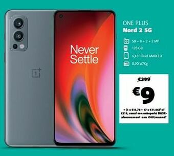 Base One plus nord 2 5g aanbieding
