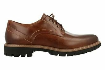 Clarks Veterschoen Heren Batcombe Hall Volledig Leder - Bruin